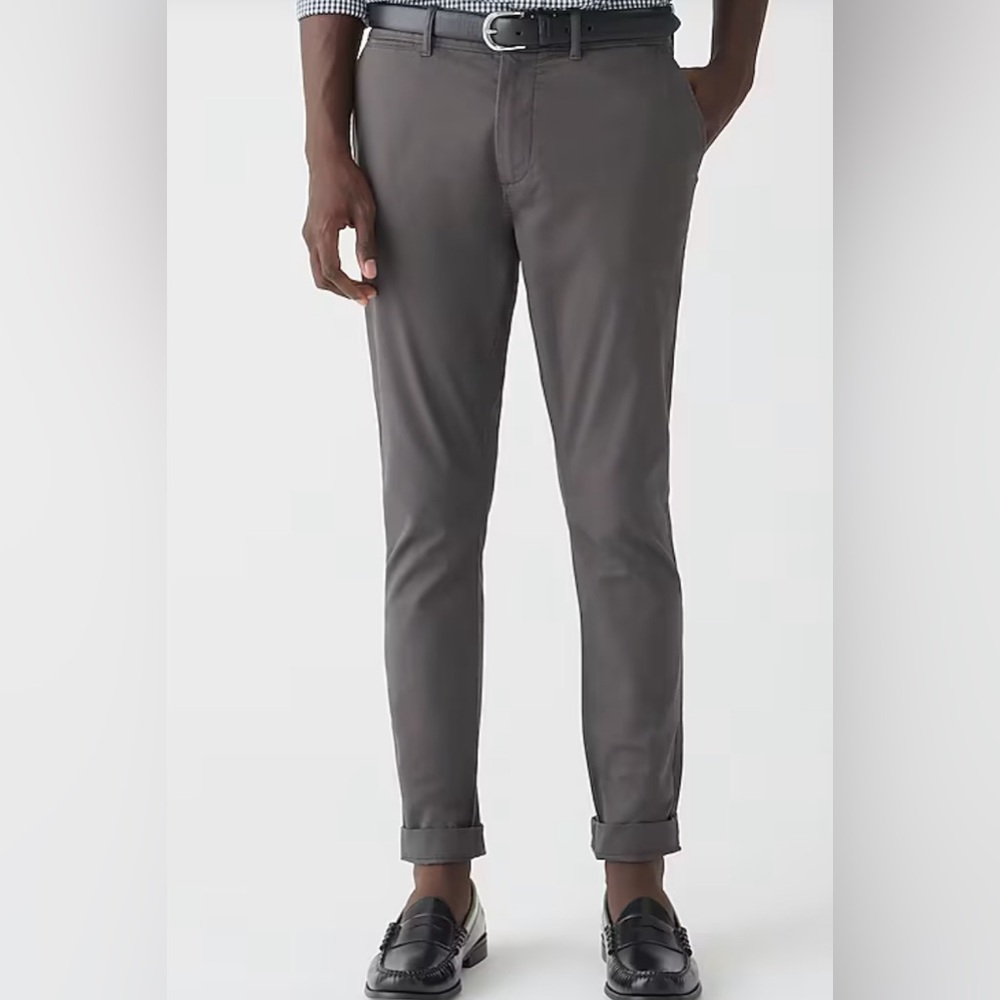 Jcrew 250 Stretch chino pant - onyx grey 35/32 NWT